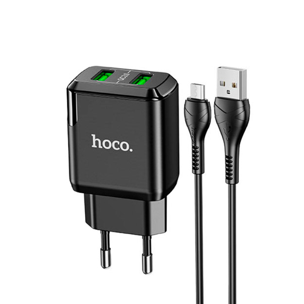 NÚCLEO HOCO N6 2USB A + CABO MICRO USB – USB A